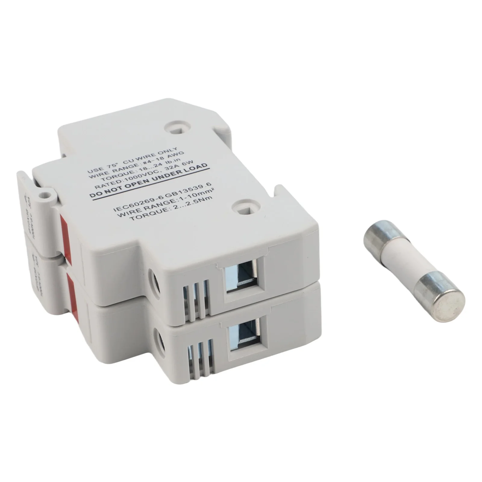 

For Solar Energy Systems 83*74*35mm PV Fuse Holder DIN Rail Mount IEC 60269-6 Compliant Modular Cutouts For Flexibility
