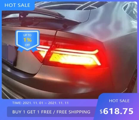 

one set 4pcs auto stylg for Audi A7 Taillight Tail lights LED auto Tail Lamp Rear Lamp +Turn+Brake+Reverse 2011~2017y
