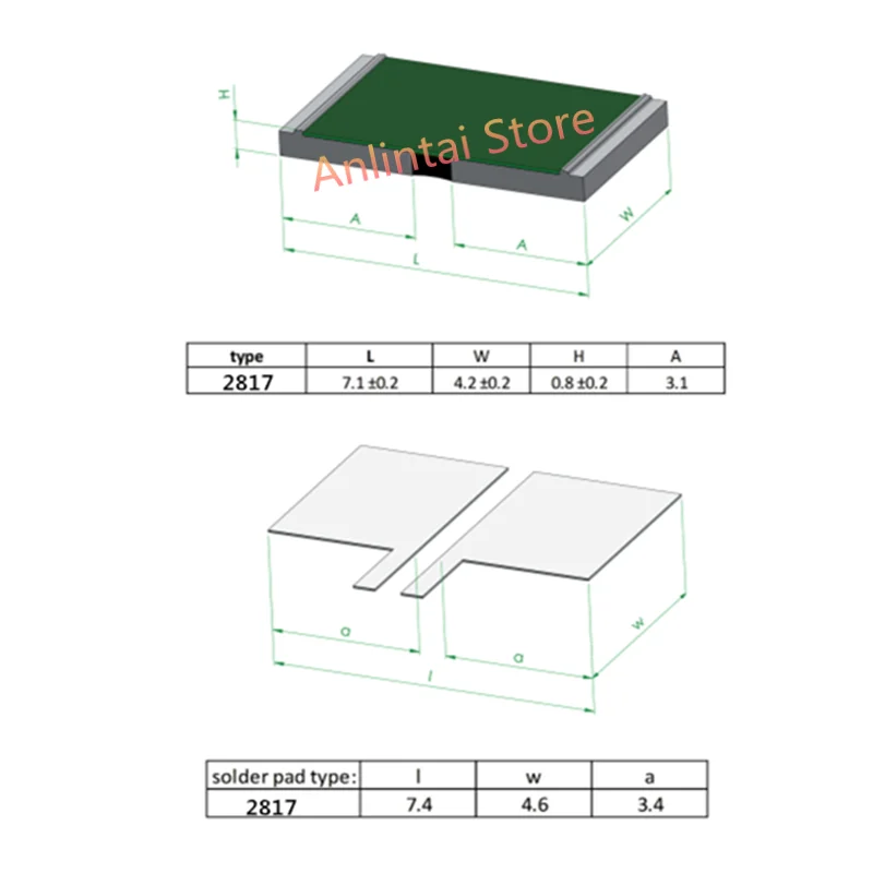 10PCS SMD Sampling Resistor 7W 2817 1R00 R0068 R004 R005 R010 R015 R020 R022 R025 R050 R100 R220 R200 R033 R330 R500 R820