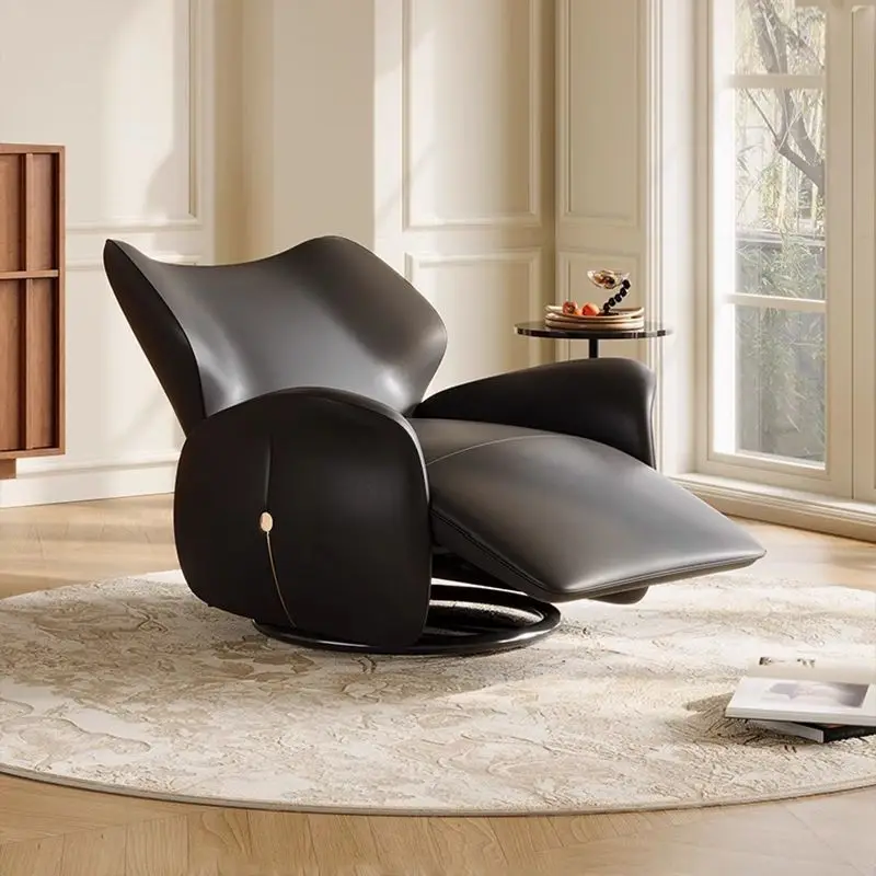

Single sofa living room Italian minimalist, multifunctional leather office chair
