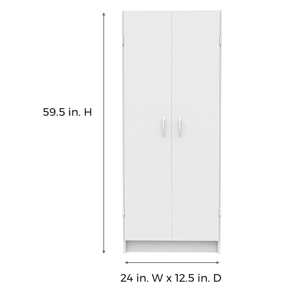 Kitchen Pantry Cabinet, 4 Interior Shelves with 2 Adjustable Shelves, Freestanding Storage Cabinets Organizer, Kitchen Cabinet