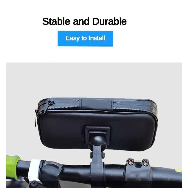 Soporte de teléfono para bicicleta, bolsa de teléfono impermeable para Moto, espejo retrovisor