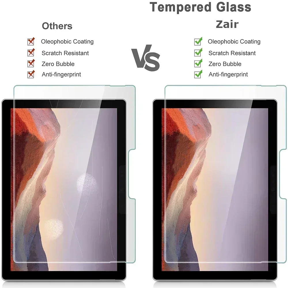 Tempered Glass Screen Protector For Microsoft Surface Pro 4 5 6 7 12.3 inch Tablet Protective Film For Surface Pro 4 5 6 7 12.3