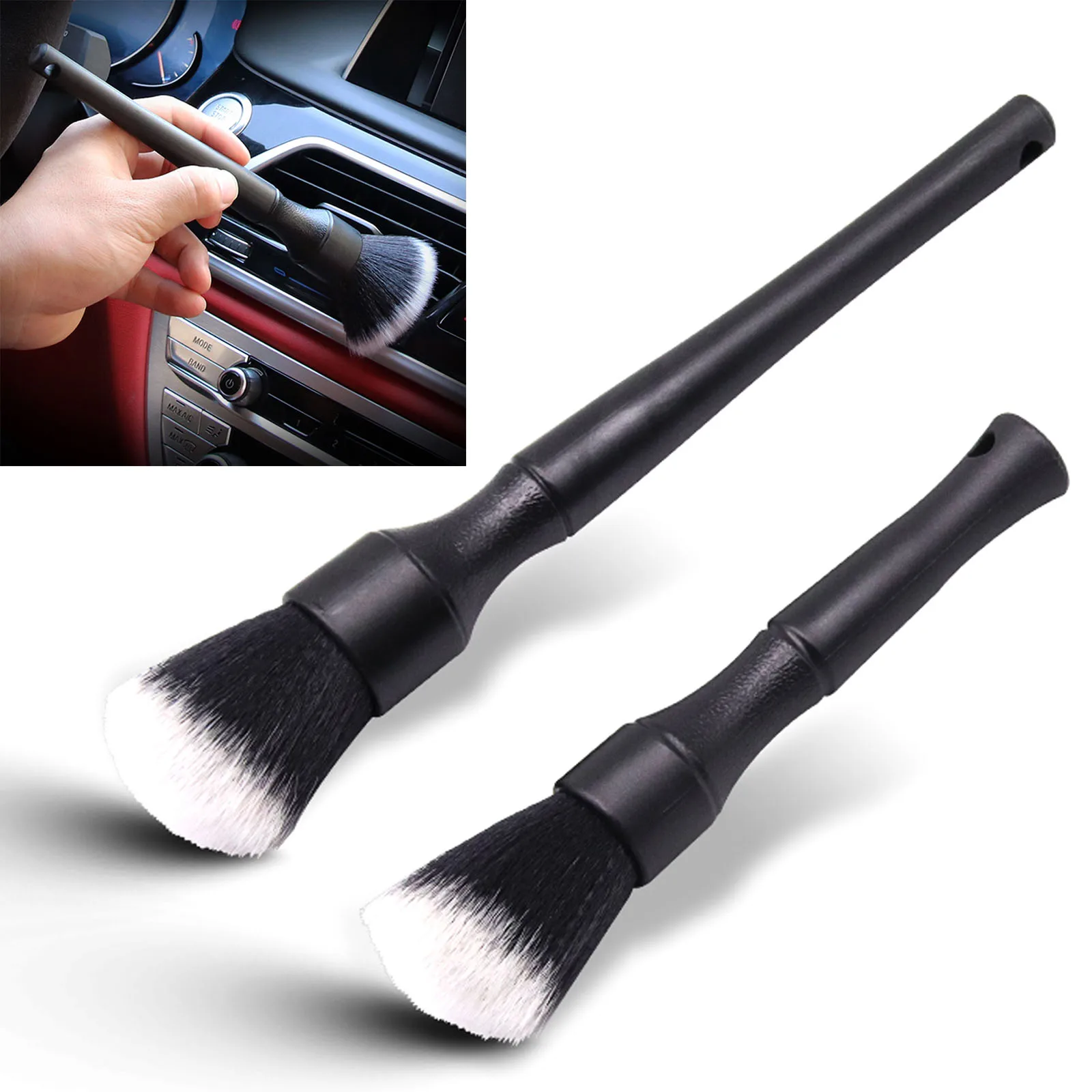 

Car Air Conditioner Vent Brush Microfibre Grille Cleaner Detailing Blinds Duster Scrub Vehicle Styling Auto Washing Accessories