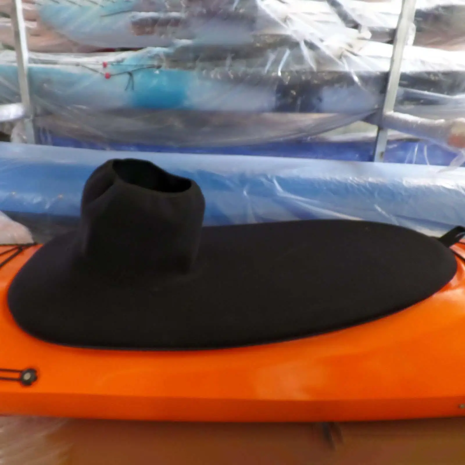 Kayak Spray Skirt Splash Deck Sprayskirt Waterproof for Equipment Black