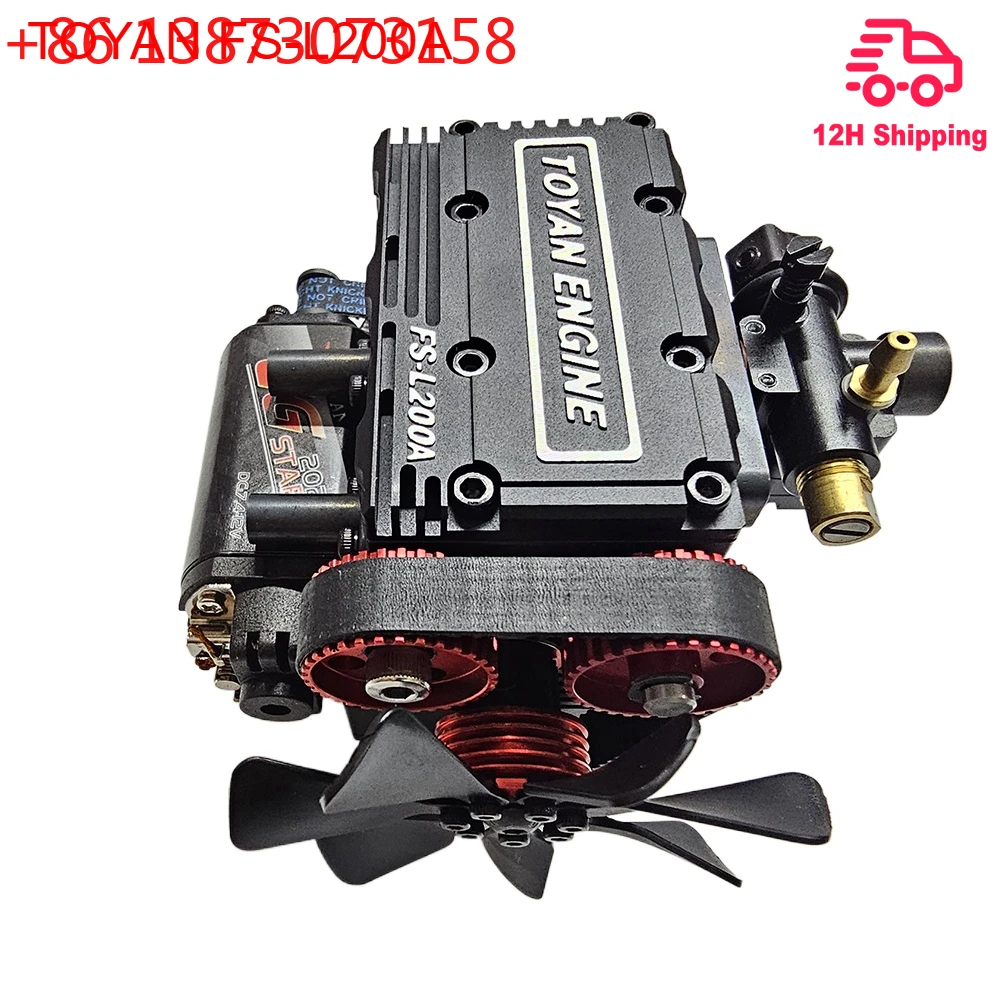 TOYAN  FS-L200A Twin-cylinder Engine All-metal Model Methanol Fuel Miniature Mini Engine Mechanical Toy