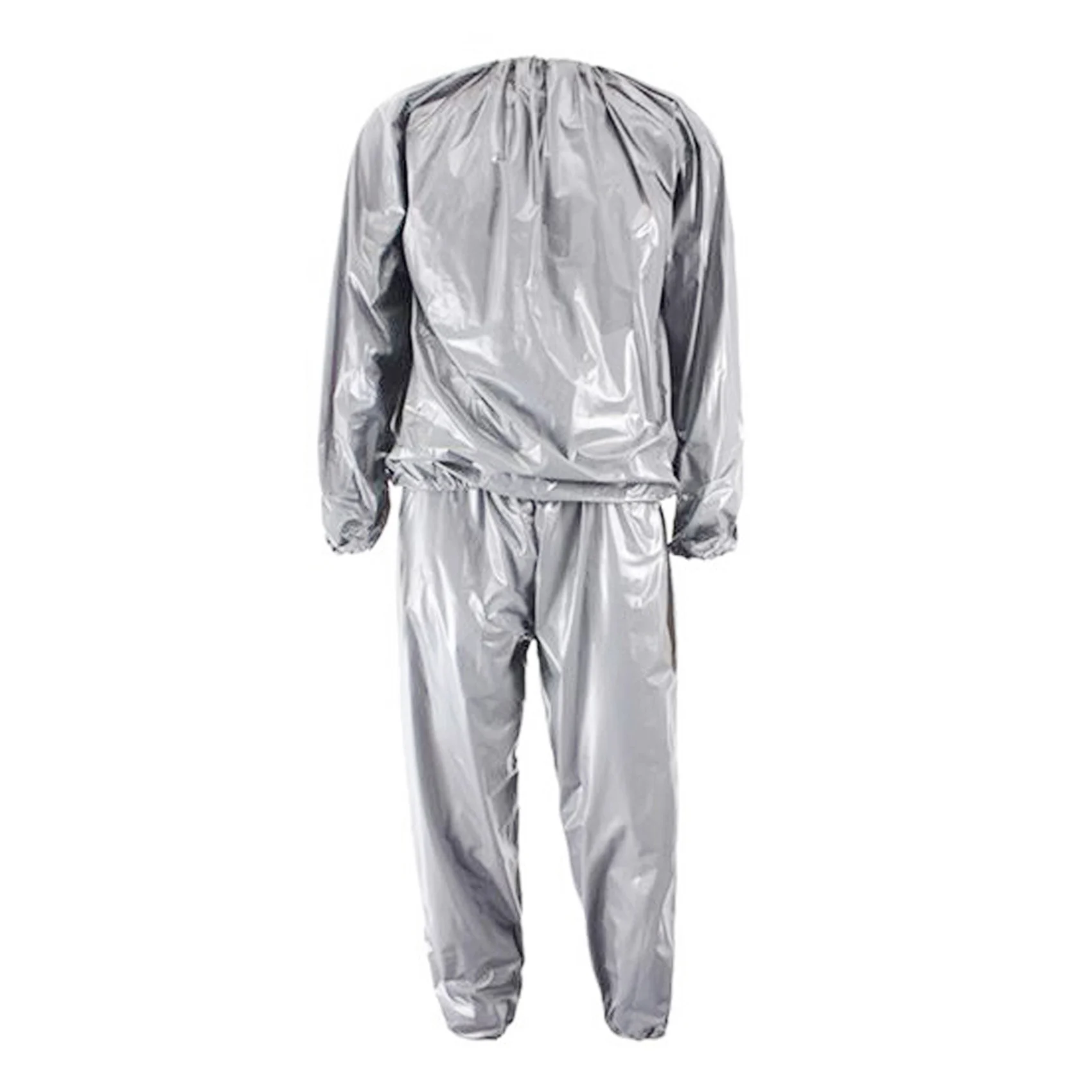 

ABMW-2X Heavy Duty Fitness Weight Loss Sweat Sauna Suit Exercise Gym Anti-Rip Silver XXL & 4XL