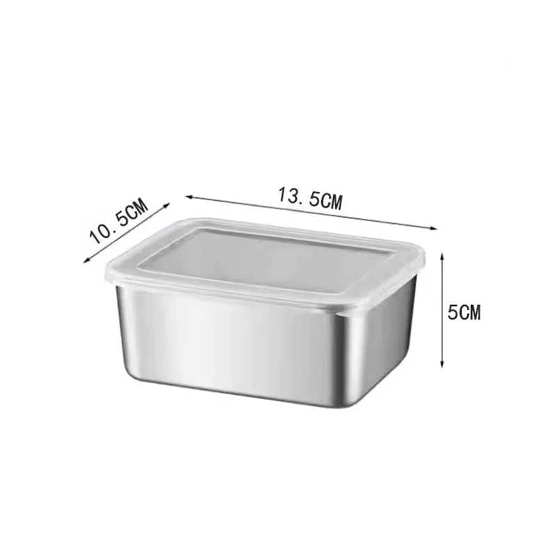 5pc Stainless Steel Food Storage Containers Set - Airtight BPA-Free Lunch Boxes for Meal Prep, Camping & Office, Dishwasher Safe