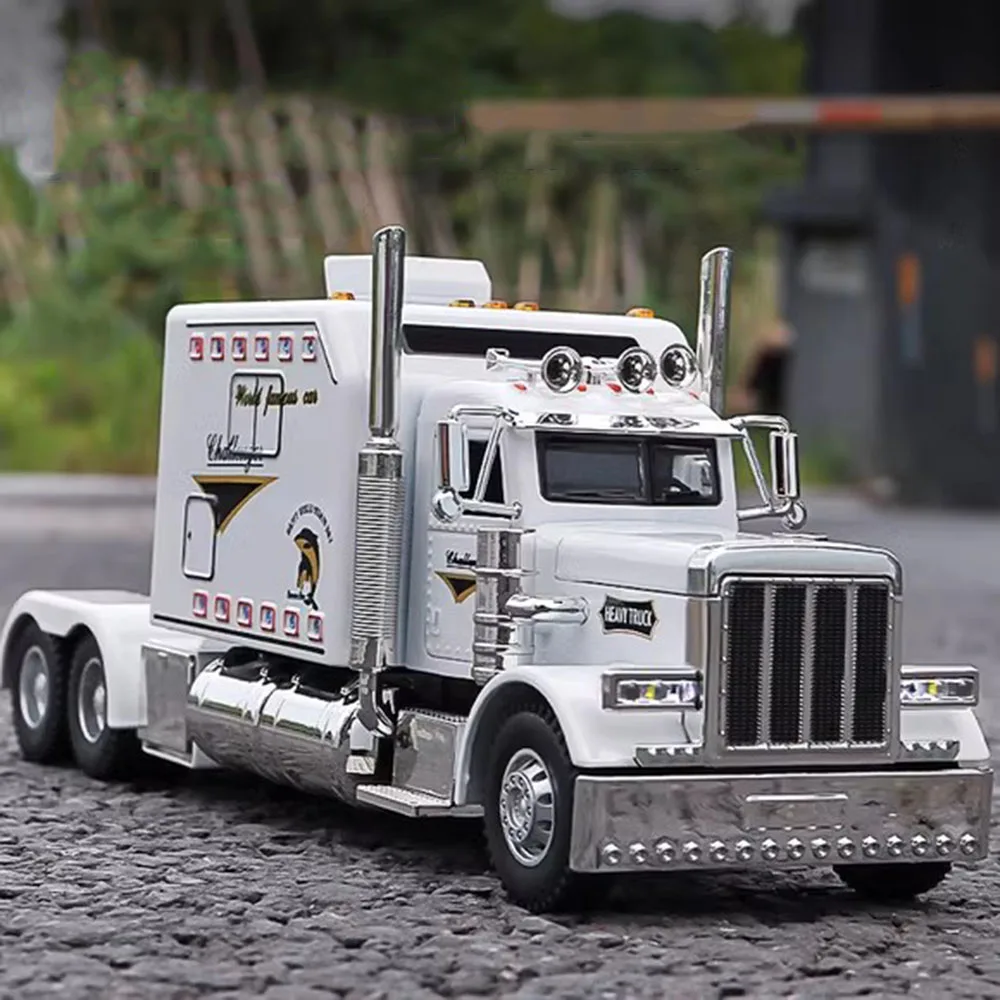

Масштаб 1:24 Peterbilt 389, автомобили, игрушки, модель колеса, откат, американский стиль, тракторные двери, открытый миниатюрный автомобиль для детей, взрослых, подарки