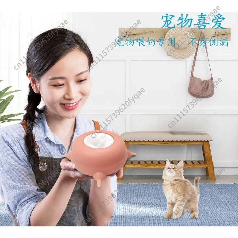 Pet products, feeding artifact, water dispenser, cat and dog bionic silicone breast pump, anti-choking pet feeder, feeder