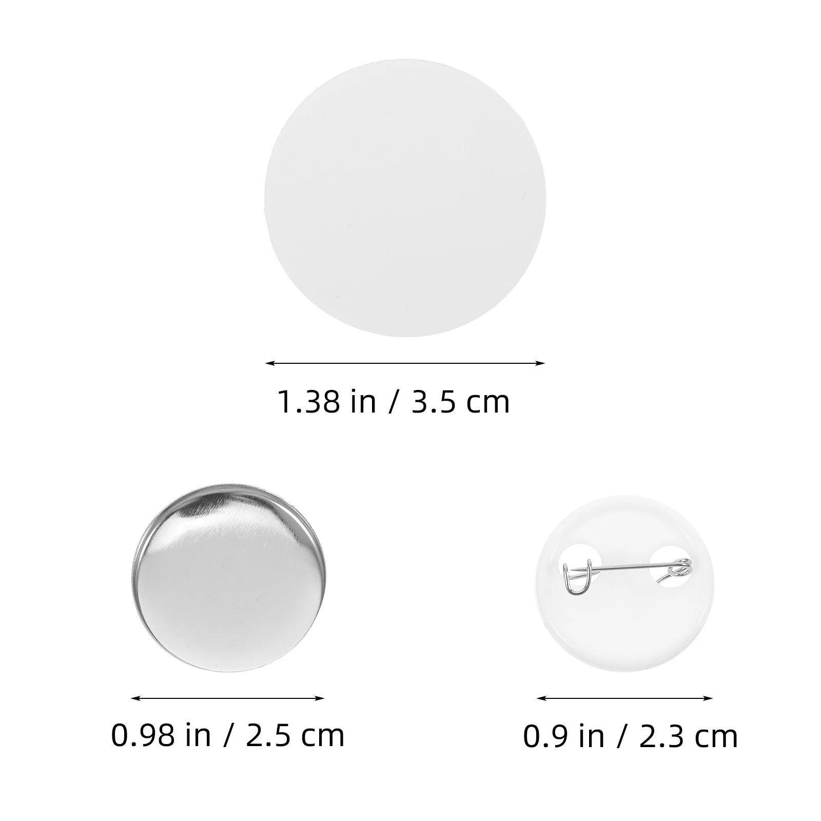 مجموعة شارات صفيح ذاتية الصنع أجزاء زر معدني مستدير دبابيس خلفية بلاستيكية للمناسبات والحفلات ومشاريع بناء الفريق ومجموعة تركيب الميدالية