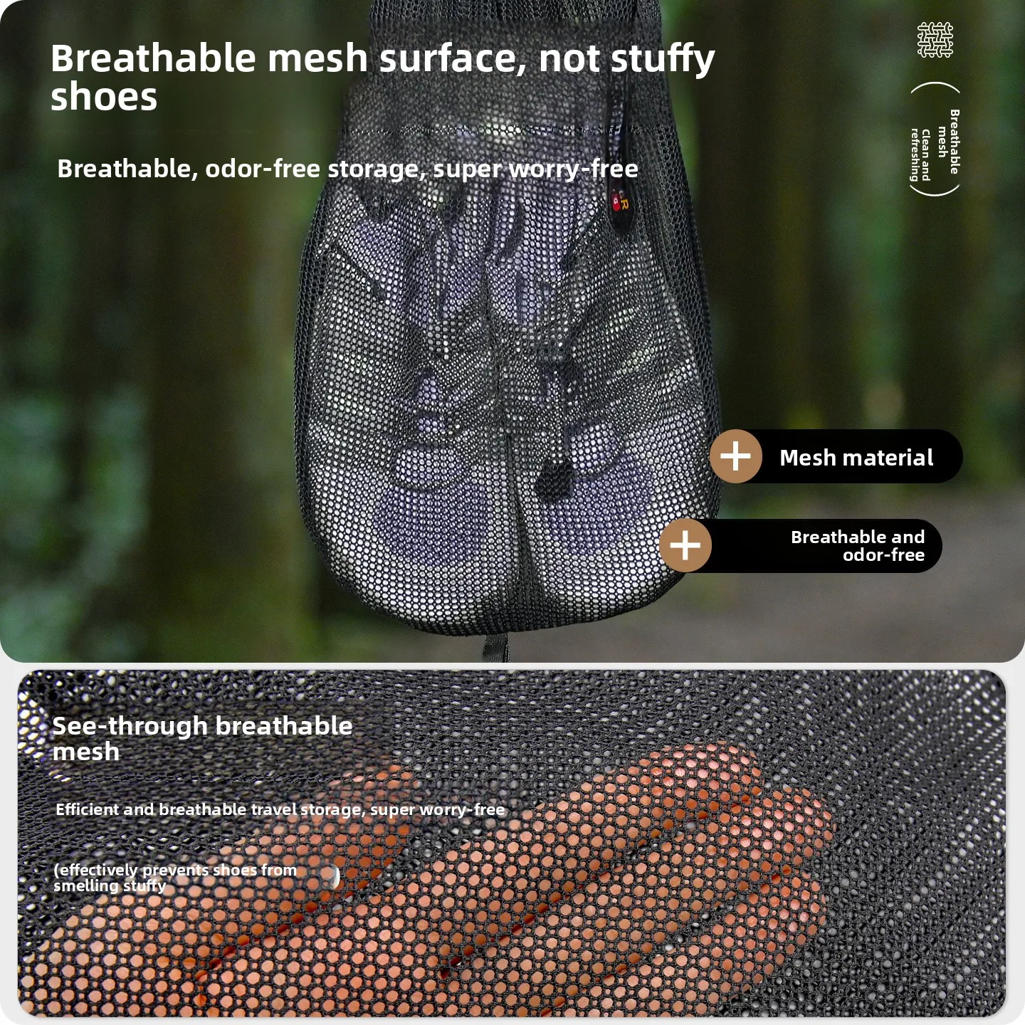 حقيبة سفر للأحذية المقاومة للماء من HIKEMAN Dyneema - حقيبة تنظيم محمولة مقاومة للغبار لملحقات الحقائب الخارجية