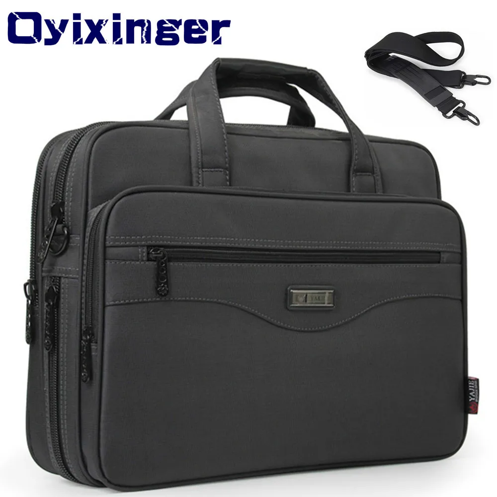 Men's Business Briefcase Laptop Bag Waterproof Oxford Cloth Men Computers Handbags Business Portfolios Man Shoulder Travel Bags