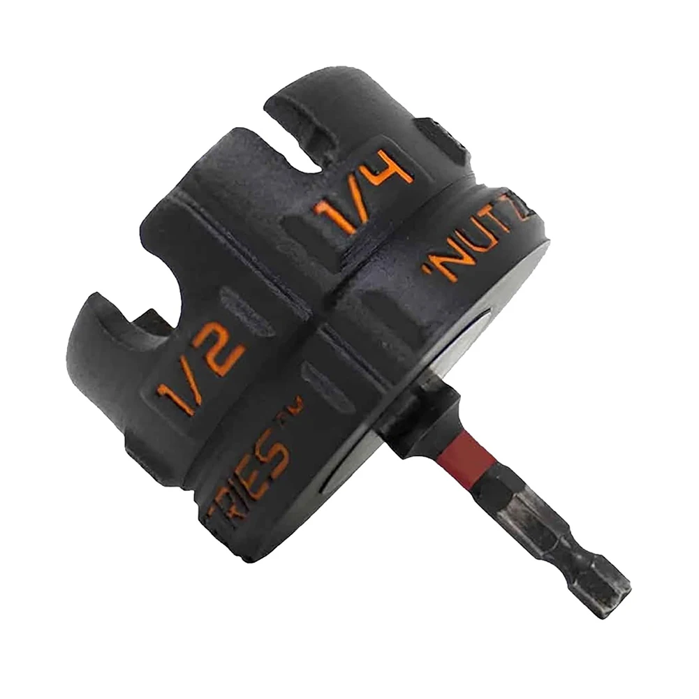 Nut Zip Drill Attachment Multifunction Slotted Wing Nut Spinning Drive Kit Portable Bolt Extractor Tool for Conduit Racks