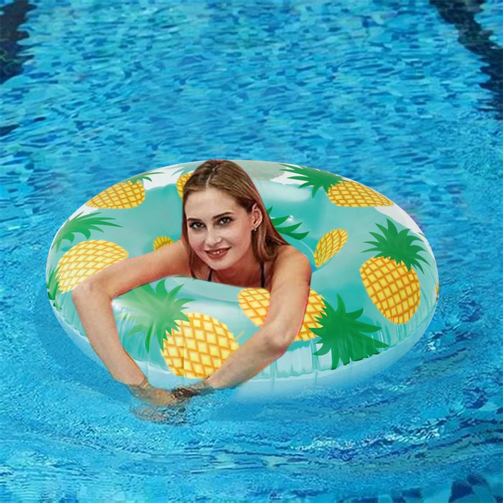 Large Pineapple Inflatable Pool Float Portable Swimming Ring for Adults Inflatable Swim Tubes for Outdoor Summer Beach Party