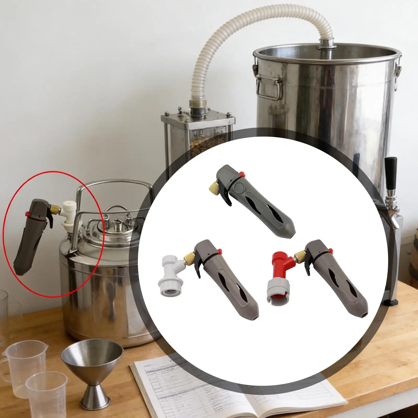 

Портативный инжектор CO2 для кегов с шаровым замком для домашнего пивоварения, газирования напитков, винного оборудования и вечеринок