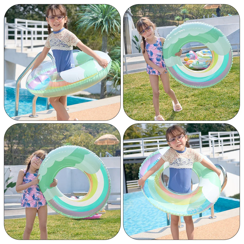 Floating Swimming Ring Premium PVC Safe for Smooth Interior Inflatable Pool Tube for Summer Outdoor Water Play Beach