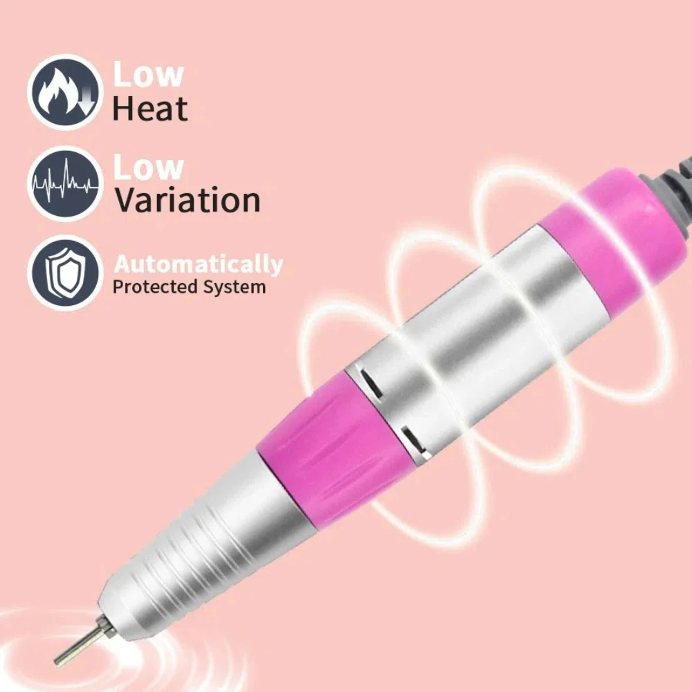 전문 네일 드릴 연마 기계, 네일 젤 그라인딩 밀링 장치, 매니큐어 페디큐어 폴리셔, 네일 드릴 비트, 35000RPM