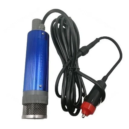 Portable submerged diesel pumping unit aftermarket fuel transfer tool with alligator clips for truck machinery fuel draining