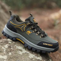 Brand Outdoor Hiking Shoes Men High Quality Men's Trekking Sneakers Comfort Leather Hunting Shoes Man Anti-Slip Climbing Shoes