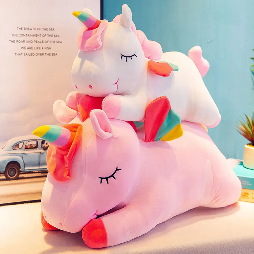 Angel Rainbow Unicorn 30/40cm Plush Toy Rag Doll Dream Girl Heart Children\'s Birthday Gift Doll Sleep Pillow