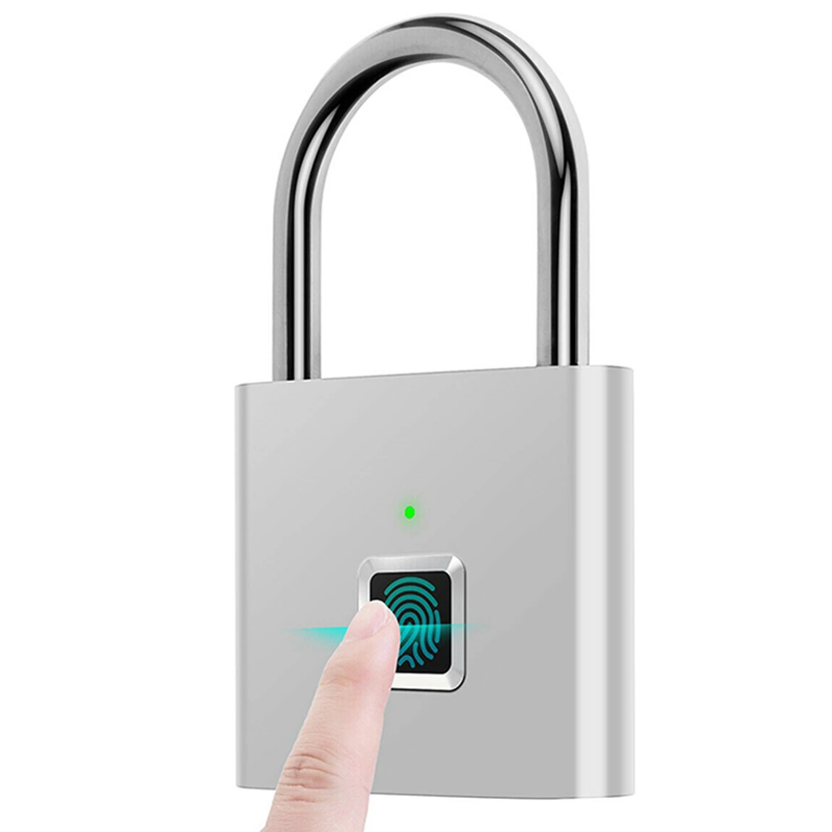 LLCS-2X Fingerprint Padlock,Portable USB Charging Fingerprint Lock For Lockers, Suitcases, Backpacks Etc