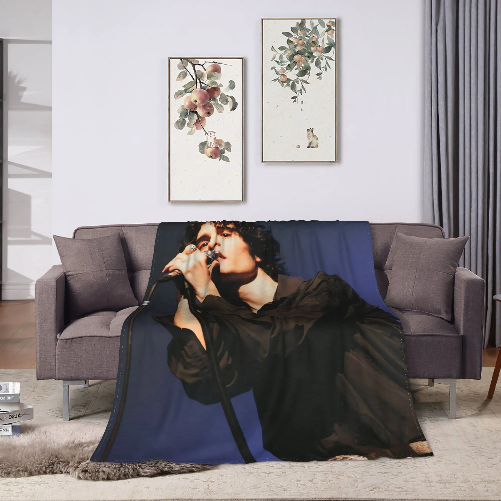 Super Soft Blanket Camping S-SOMBR World Tour Throw Blanket  Flannel Bedspread For Couch Chair Print Sofa Bed Cover