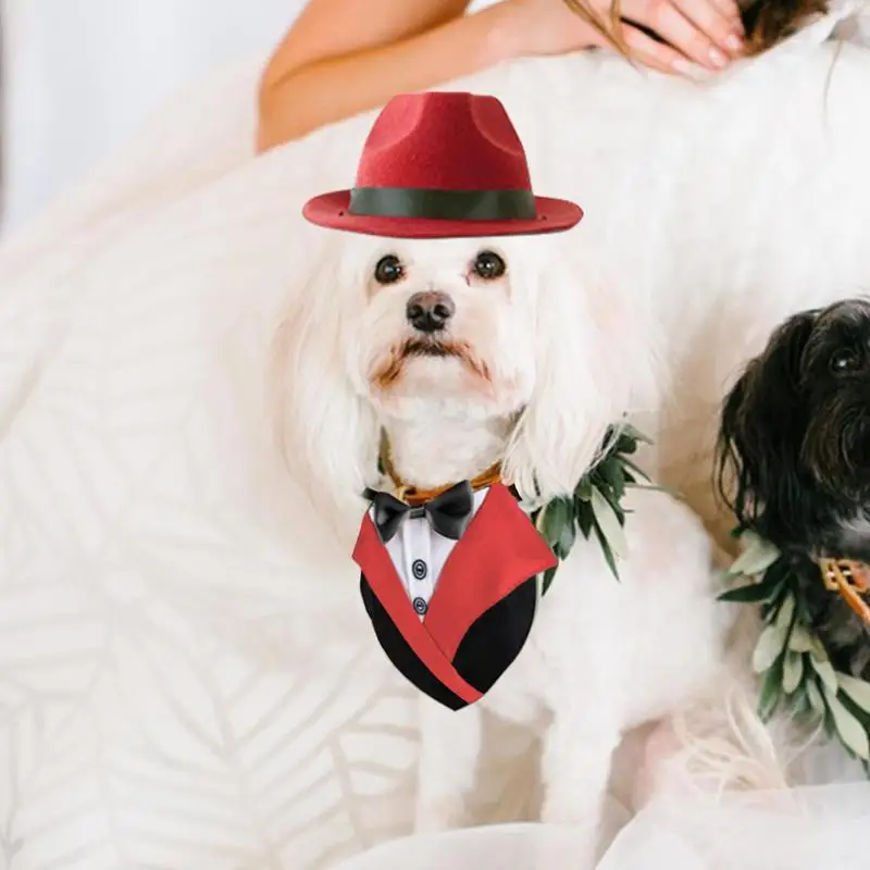 Dog Tuxedo Wedding Suit Bow Tie Costume Formal Tuxedo Wedding Shirt Suit Set Comfortable Non Fading Elegant Dog Formal Wedding