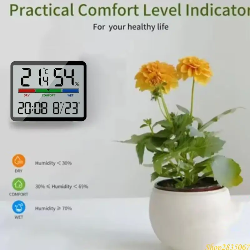 Termometri digitali del misuratore umidità temperatura Monitor per data per data per camera da