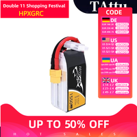 Tattu 1300-1550mAh 3S/4S 75C Graphene LiPo Battery XT60 for FPV Racing Drone, High Discharge Lightweight Fast Charge