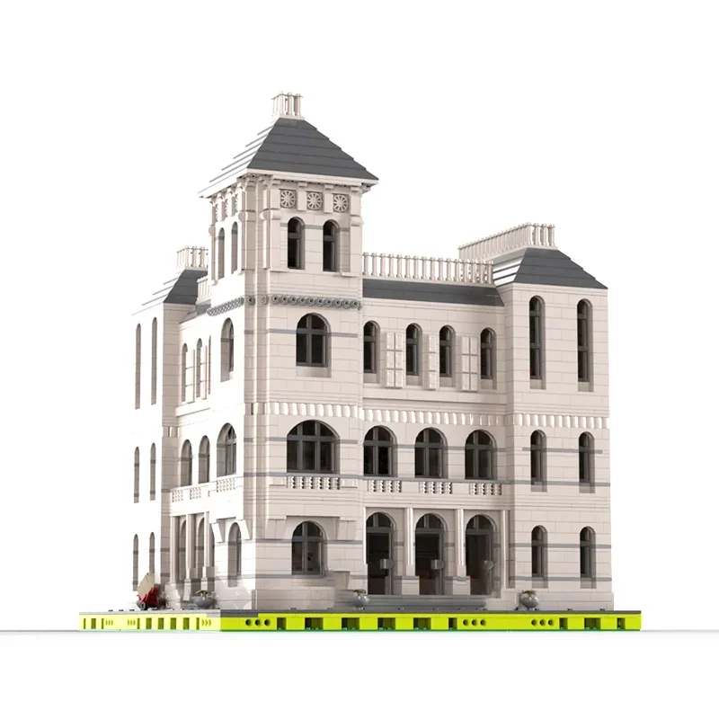 City Street View Moc Building Blocks Old Corner Post Office Modular Model Technology Bricks DIY Assembly Toys Construstion Gifts