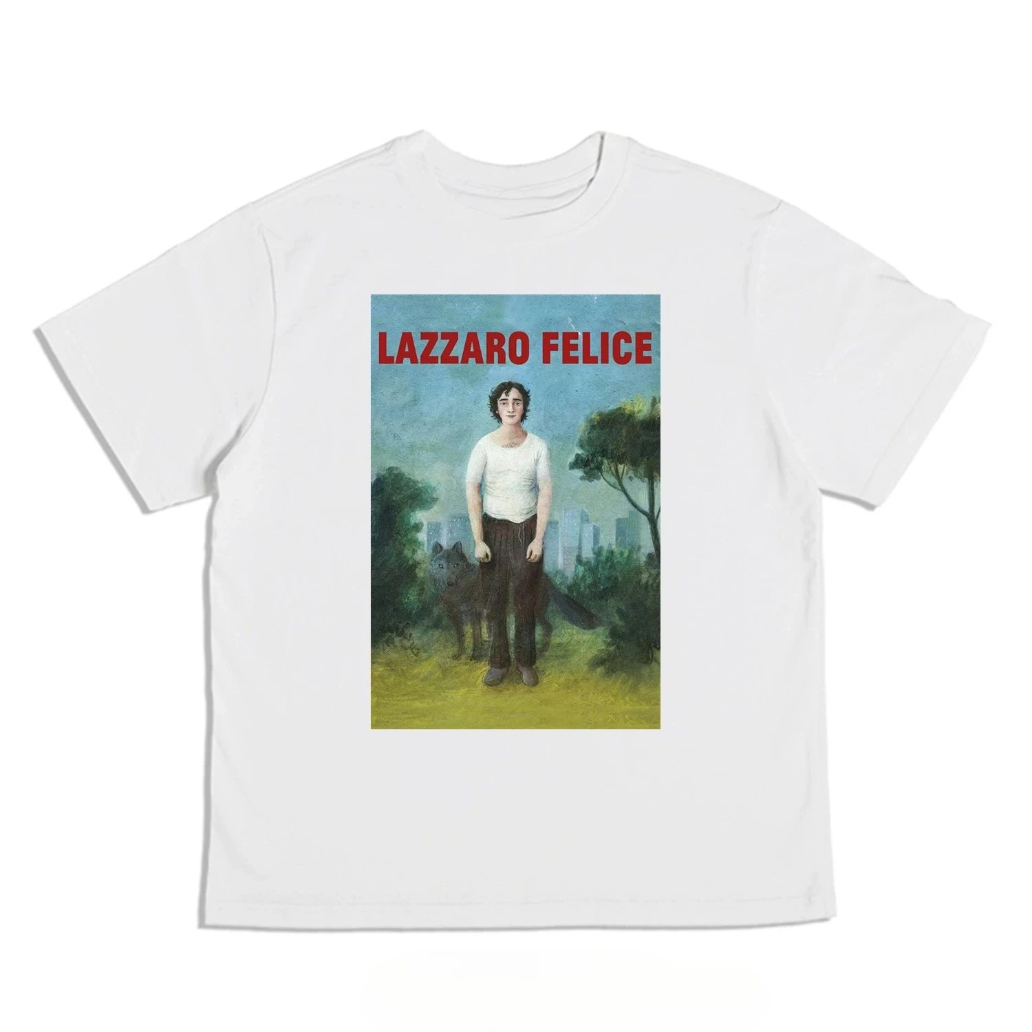 Happy As Lazzaro Movie Vintage Lazzaro Felice Graphic T-Shirt Cotton Men Women Streetwear Tee