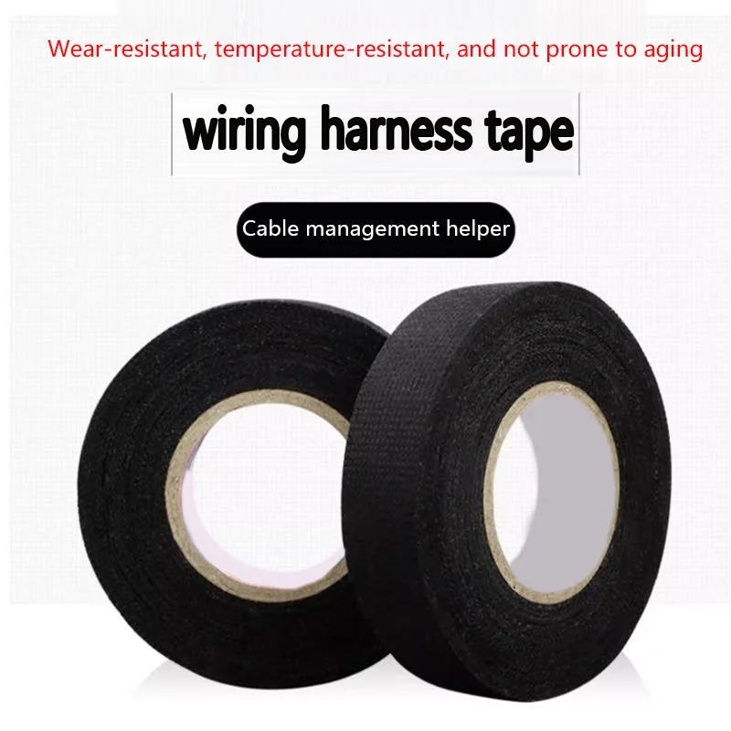 

Automotive wiring harness tape, high-temperature resistant cloth tape, super sticky, noise-reducing wire binding tape, car sound