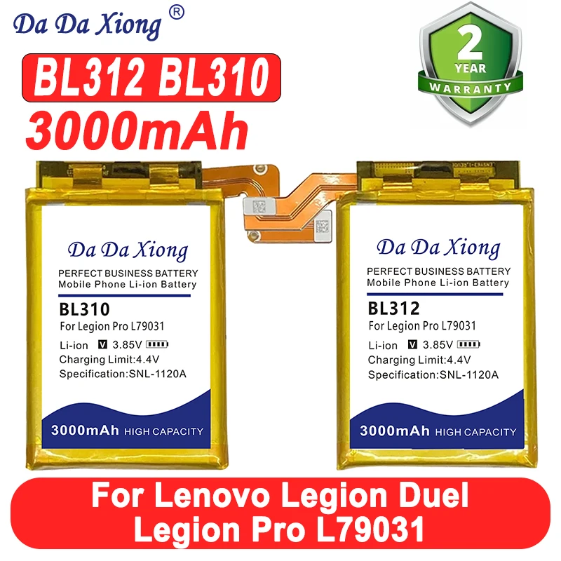 

Новый аккумулятор для мобильного телефона Lenovo Legion Duel Legion Pro L79031 BL310 BL312, 3000 мАч