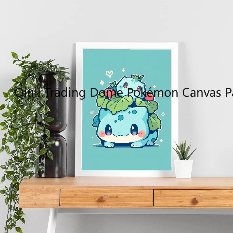 Classic Anime Canvas Prints Pokemon Decoration Paintings Picture Kid Action Figures Living Room Best Gift Poster Home Decor Gift