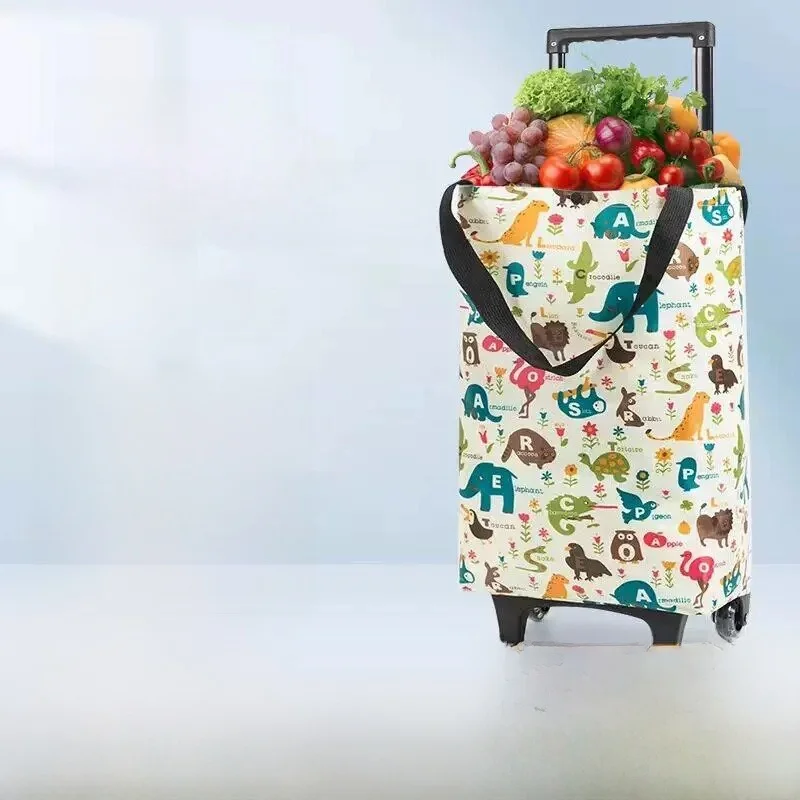 portable-folding-shopping-cart-lightweight-oxford-cloth-vegetable-buying-car-sturdy-wheels-retractable-handle-home-storage