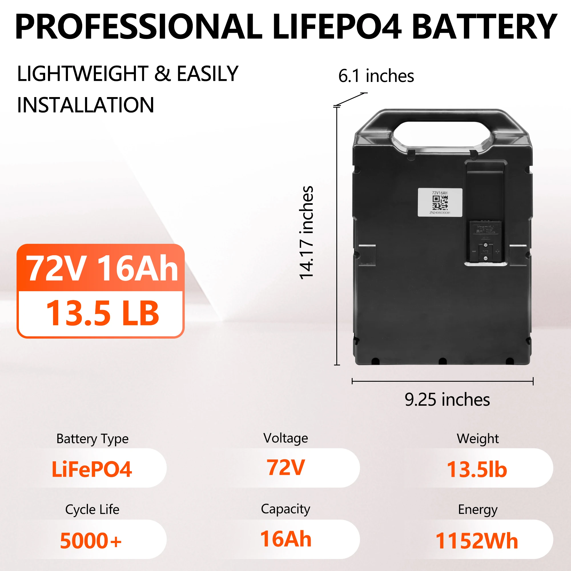 Electric Pallet Jack - Batteria LiFePO4 per Transpallet Elettrico, Batteria