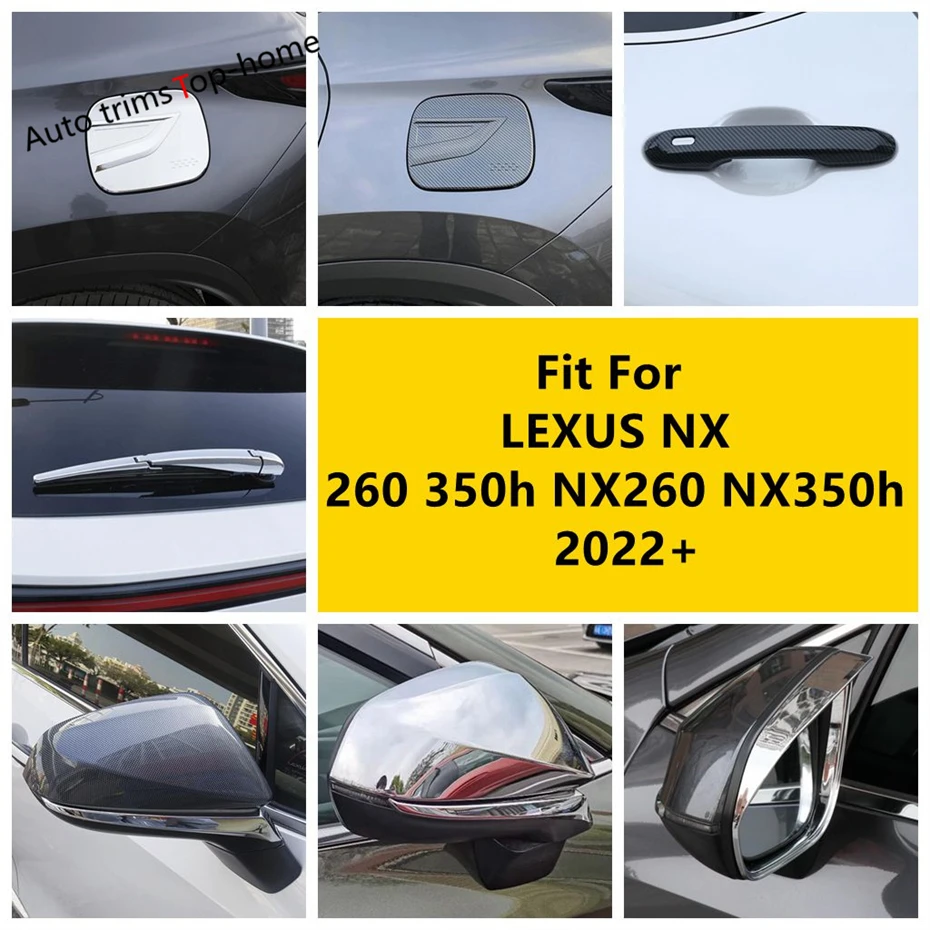 

Handle Bowl Rear Window Wiper Rearview Mirror Rain Eyebrow Cover Trim For LEXUS NX 260 350h NX260 NX350h 2022 2023 Accessories