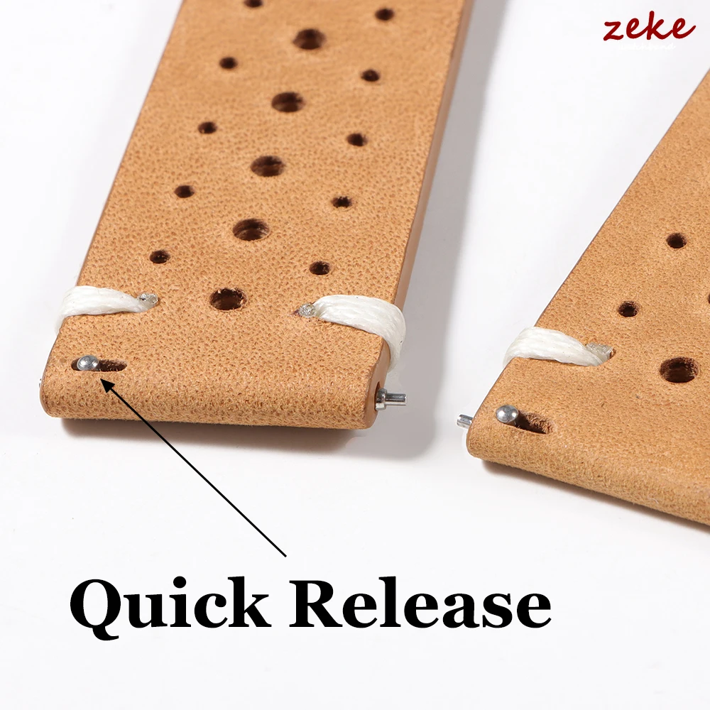 قسط الرجعية النفط الشمع جلد طبيعي حزام الساعات 20 مللي متر 22 مللي متر تنفس خياطة جلد البقر حزام ساعة اليد لأوميغا ل Seiko معصمه #4