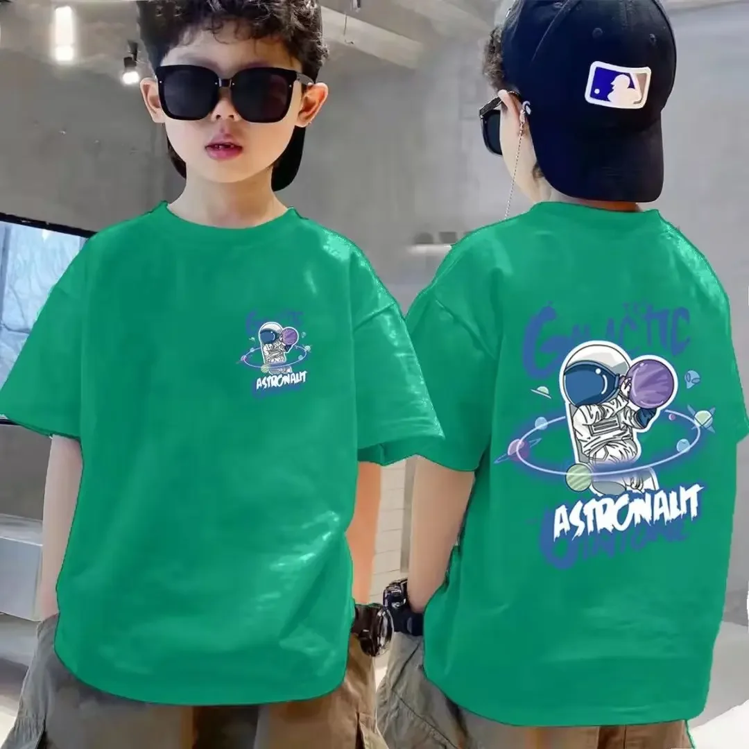 Boys Cotton T-shirt Japan Summer Cartoon Printed Girls Tees Short Sleeve Children Tops High Quality Boys Clothes 2024 New