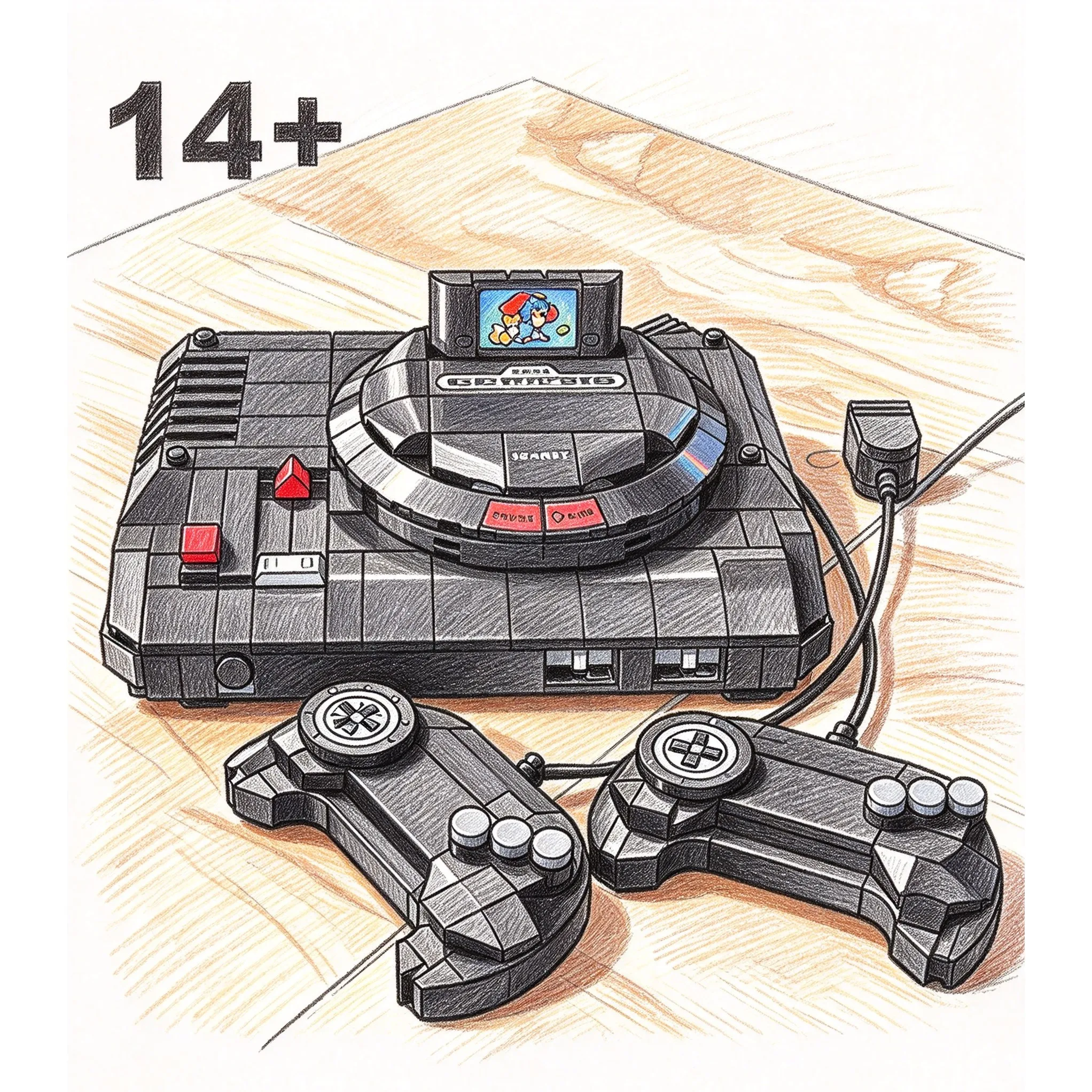 479Pcs Retro Game Console And Controller Building Blocks, Video Game Card Puzzle Model DIY Assembly Bricks Toy Birthday Gift