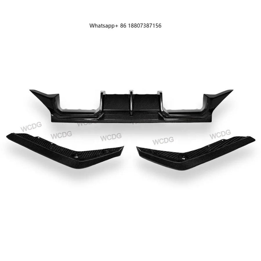 

Задний диффузор TR Style из карбона для BMW 2 серии M2 G87 2023-IN, сплиттер на задний бампер, элемент обвеса