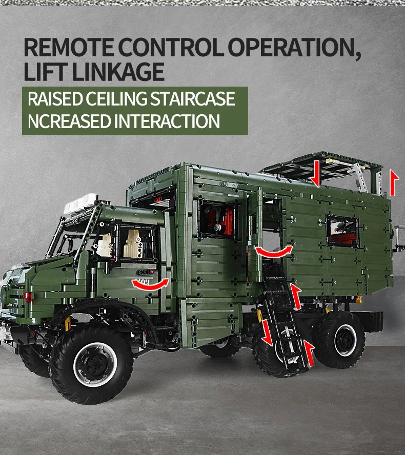 2026 NEW Technical RC Off-Road Vehicle Building Blocks MOC J907 Model Unimog RV Halloween Christmas gifts TOY