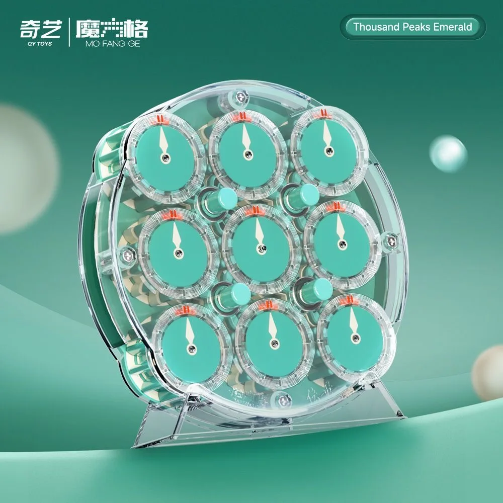 QiYi Clock Emerald Limited Edition Magnetic 2025 Magic Speed ​​Cube ของขวัญของเล่นเพื่อการศึกษา