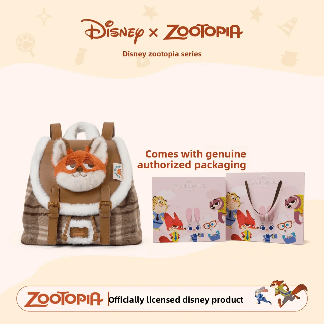 

Disney Zootopia Judy Nick Plush Backpack Women's Cute Large Capacity Backpack