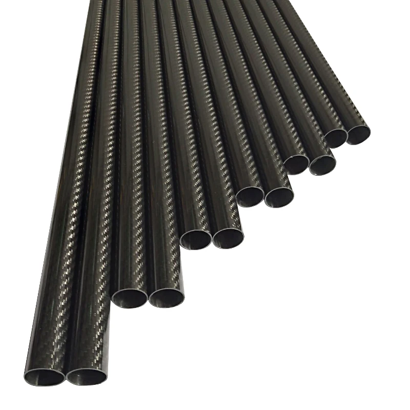 High-strength Precision 3K Carbon Fiber Tube 5-40mm Twill Light Carbon Tube Carbon Fiber Rod UAV Aircraft Model Tube