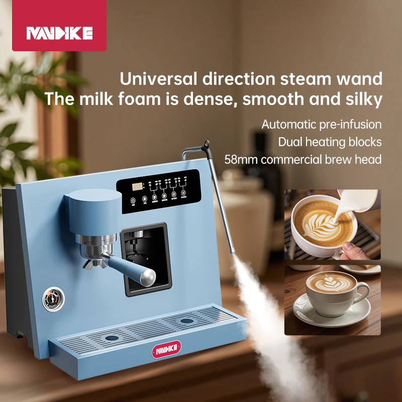 1600W Build-in Semi-automatic Espresso Coffee Machine Maker Grinding And Extraction