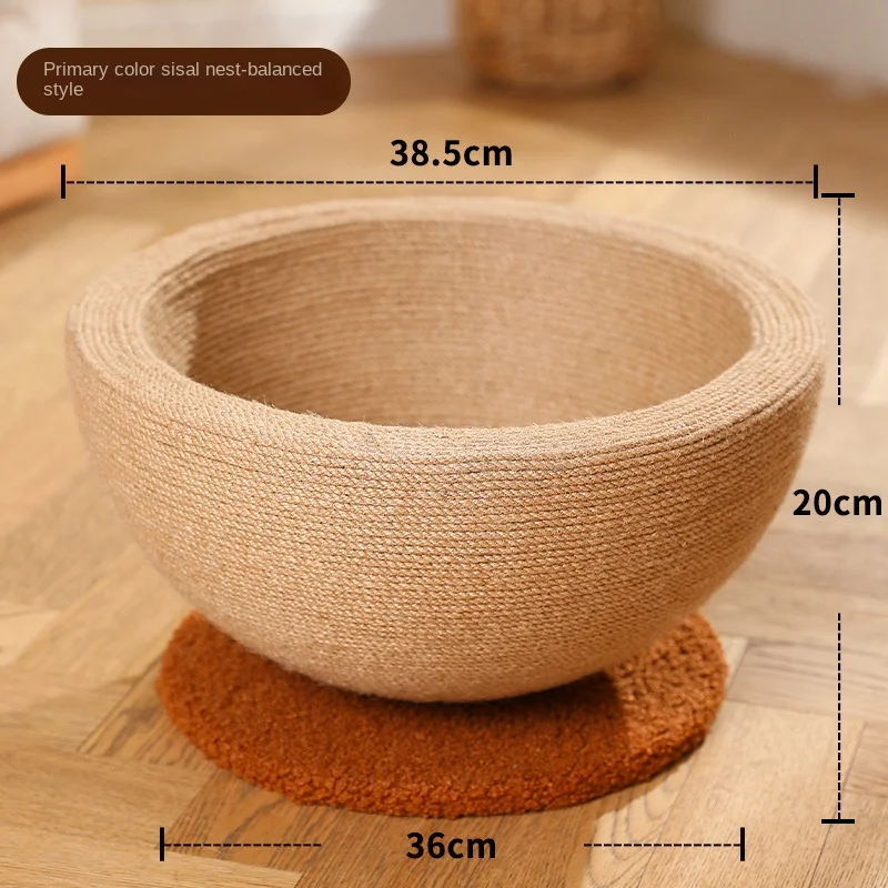 Four Seasons Universal Sisal Cat Scratch Board Nest Integrated Round Cat\'s Paw Pot Cat Toy Anti-Scratch Sofa Climbing Frame