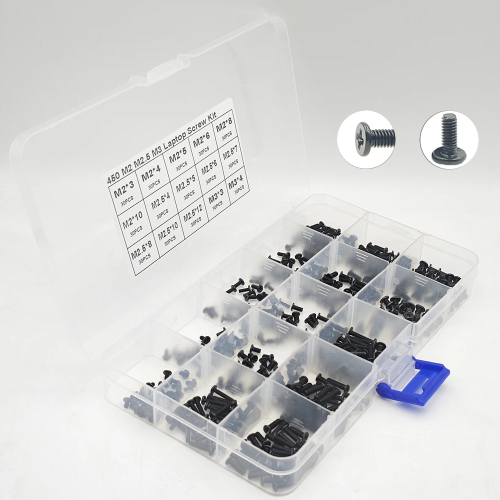 

450pcs M2 M2.5 M3 Laptop Computer Screws Set for Lenovo,set of screws for laptops SD IBM HP Dell Sony Toshiba Hard Drive SATA