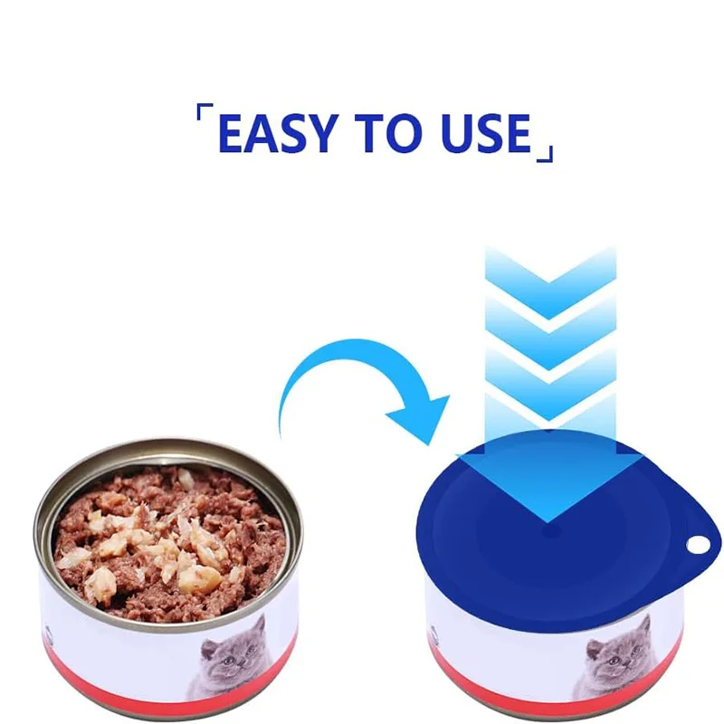 Plastic Canned Lid 6Pcs Reusable Pet Can Cover Lids Food Tin Cover Kitchen Storage Accessories Food Lids for Pet Food Storage